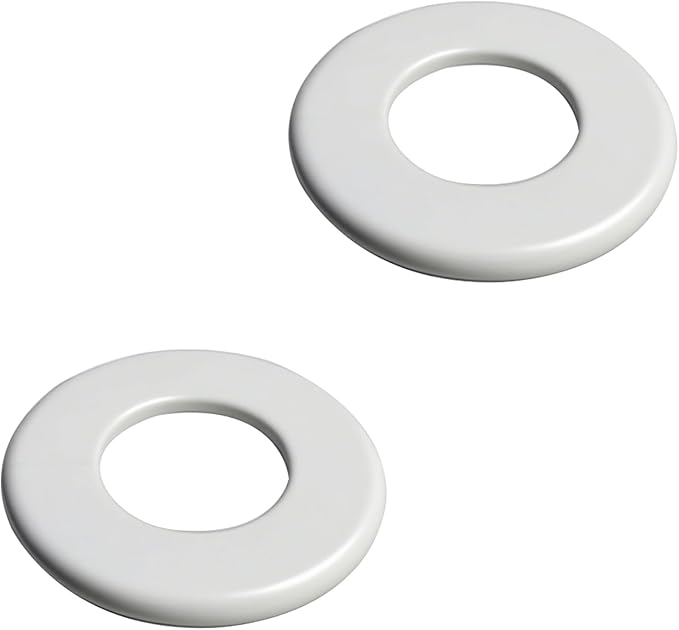 1 Pack Wall Split Flange for 2.01 Inch/51mm OD Pipe ABS Escutcheon Plate Self-Adhesive Round Plumbing Cover Plates for Water Pipe Faucet Decoration, White