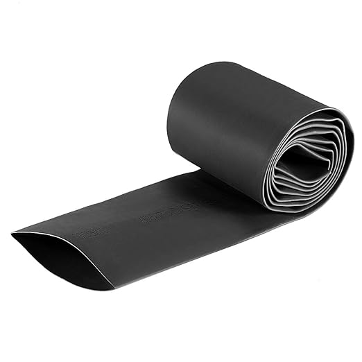 uxcell Heat Shrink Tubing, 40mm Dia 66mm Flat Width 2:1 Rate Shrinkable Tube Cable Sleeve 1m - Black