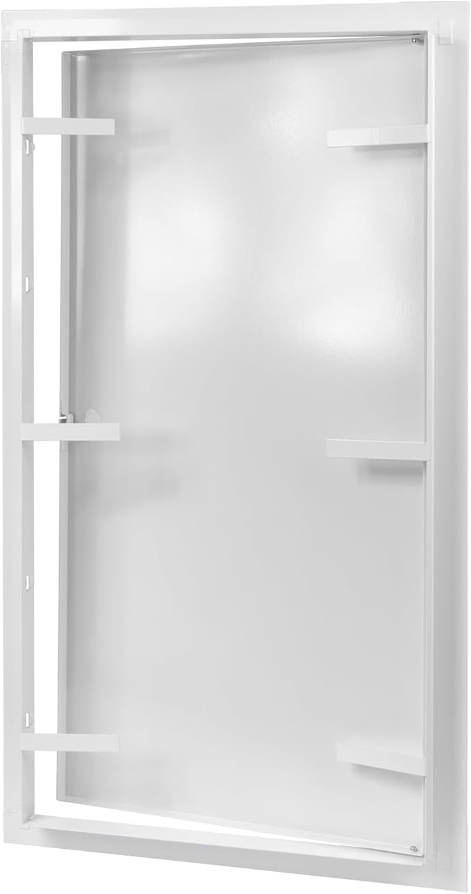 12" x 24" White Metal Access Panel. Service Shaft Door Panel. Plumbing, Electricity, Heating, Alarm Wall Access Panel for Drywall. Bathroom Services Access Hole Cover.