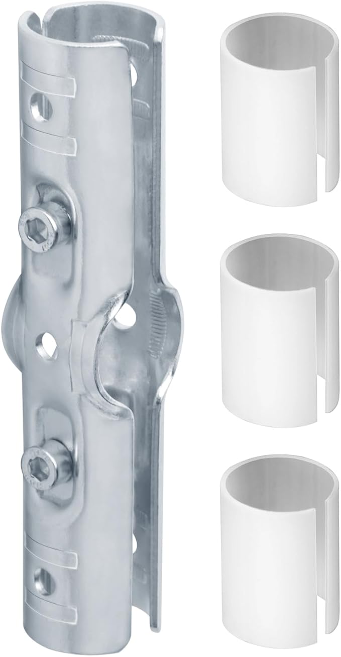 12 Sets 180 Degree Pipe Clamp Connector, Fits 1/2" EMT with PE Adapter Shims, Structural Conduit Fittings