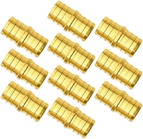 10 Pack 3/4" PEX Fittings, Brass Straight Coupling Fittings