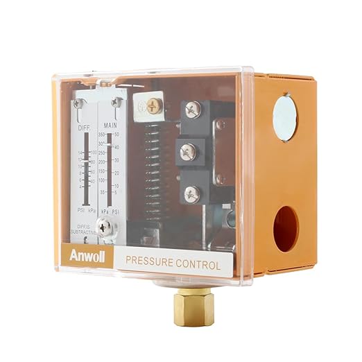 Pressure Controller Control Switch for Boiler Water Tower Pressure Controller, Adjustable Differential Pressure Switch 10-150psi