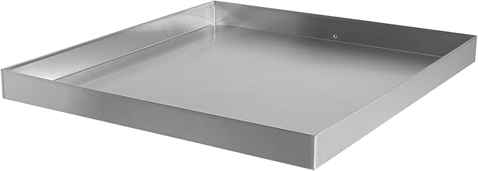 28" x 30" x 2.5" Washing Machine Pan Washing Machine Drip Pan w/Drain Hole & Hose Adapter 304 Stainless Steel Drain Tray for Electric Water Heater & Air Conditioning Units