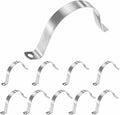 HARFINGTON 3 Inch Pipe Strap, 304 Stainless Steel Conduit Clip 10Pcs Single Hole Strap Clamp for Pipe Tube Cable Fixing (76mm, Silver)