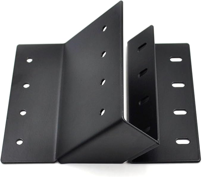 (4-Pack) 2 x 6 Heavy-Duty Steel Joist Hanger Bracket, Skewed Right 45 Degree, Face Mount Rafter Bracket for Floor Deck and Ceiling Trusses