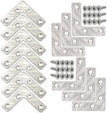 20-Pack Stainless Steel L-Shape Corner Brace 2x2 Inch for Wood