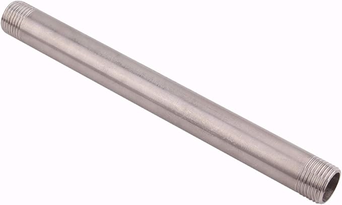 1/2" X 1/2“ NPT Male Nipple Stainless Steel 304 Cast Pipe Coupling fitting 8" Length