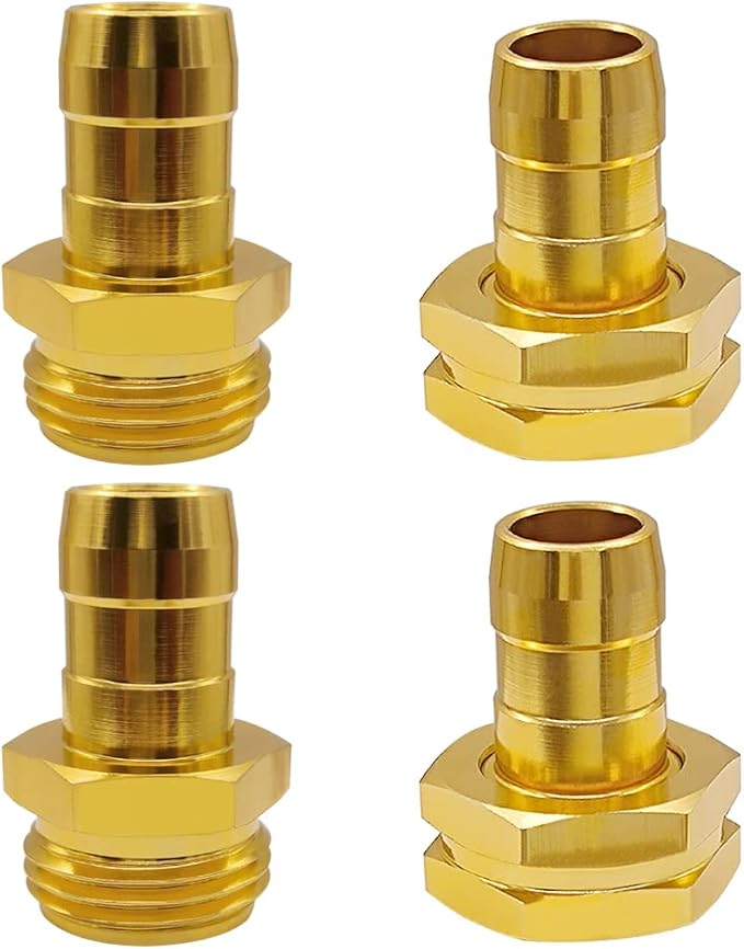 Hooshing Garden Hose Repair Kit Male and Female Garden Hose Connectors, Fit for 3/4" or 5/8" Garden Water Hose Fitting, 3 Set
