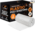 Xpose Safety Clear Plastic Sheeting 10 Pack – 12' x 100' Rolls – Heavy Duty 6 Mil Fire Retardant Poly Sheet – Waterproof, Dustproof, Vapor Barrier – for Construction, Painting, Industrial Use