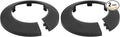 uxcell Escutcheon Plate, 2Pcs 50mm - Fit 1.9" Outer Diameter Split Pipe Flange Water Pipe Cover Collar Decoration, PP Plastic Plumbing Cover Plates (Black)