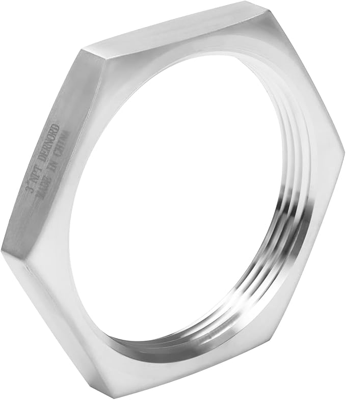 DERNORD Cast Pipe Fitting Stainless Steel 304 Hex Locknut NPT Female 3" (Pack of 1)