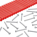 48 Pieces Electrical Outlet Spacers Extender Kit Includes 24 pcs 3 Inch Switch and 24 1-1/2 Inch 6-32 Thread Flat Head Device Mounting Extra Long Electrical Outlet Screws(Red)