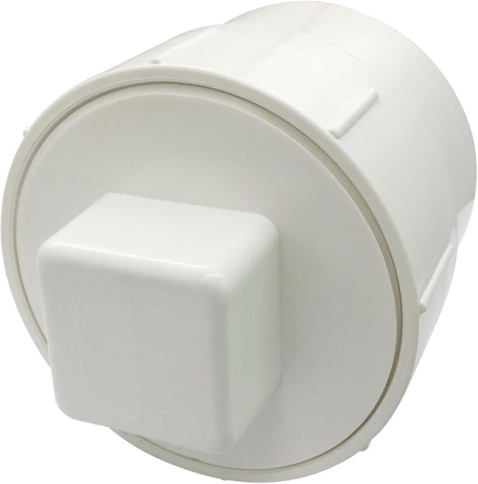 2" PVC Sewer Cleanout Adapter with Plug Pipe Fitting DWV Flush Sewer Cleanout Cap for Drainage Piping System