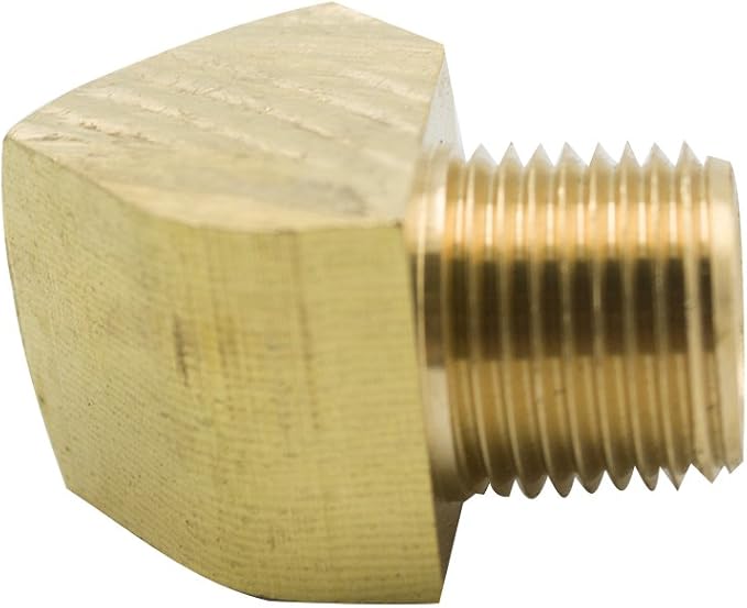 Brass Pipe Fitting, 45 Degree Barstock Street Elbow, 1/4" NPT Female x 1/4" NPT Male (Pack of 20)