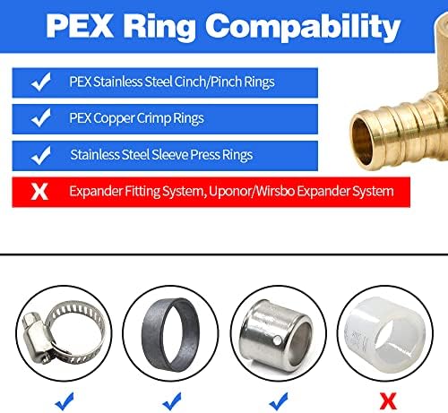 10pcs Drop Ear Elbow Fitting, PEX 1/2" x 1/2" NPT Female Threaded Fitting