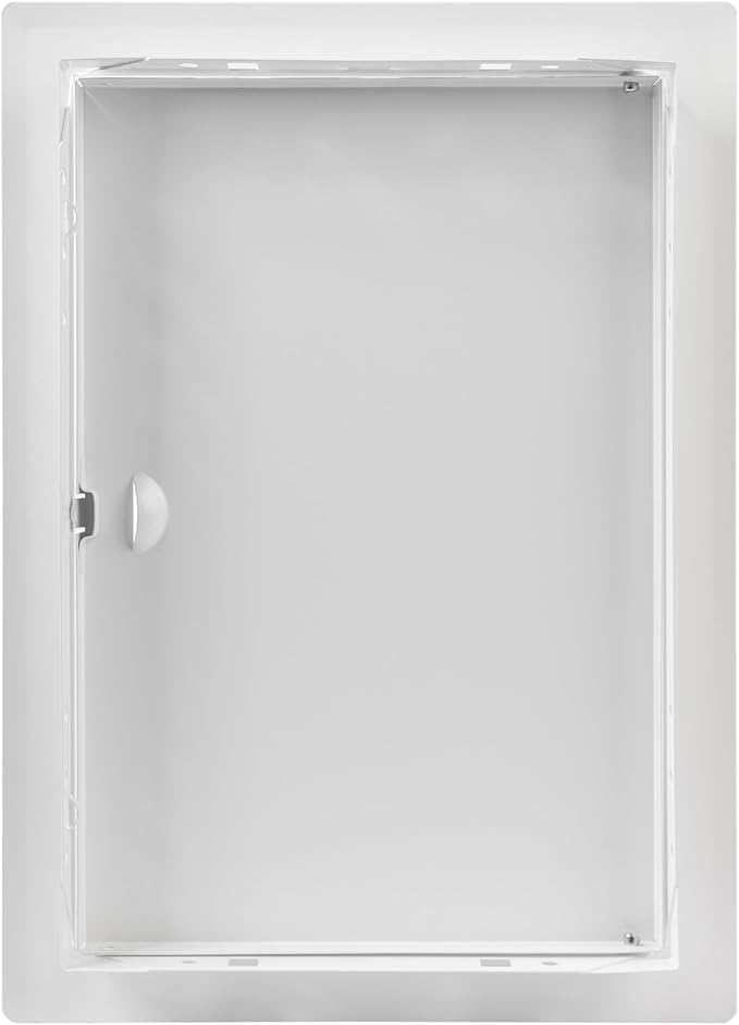 8 x 12 Inch White Access Panel – Metal Rectangular Wall & Ceiling Access Door for Plumbing Electrical HVAC – Easy Install Indoor Panel for Drywall, Home Improvement and Maintenance