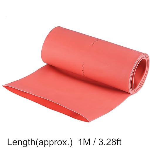 uxcell Heat Shrink Tubing, 4"(100mm) Dia 162mm Flat Width 2:1 Rate Shrinkable Tube Cable Sleeve 1m - Red