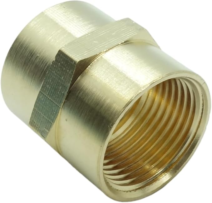 2 Pcs Brass Female Coupling 3/4" x 3/4" NPT fnpt to fnpt Coupler