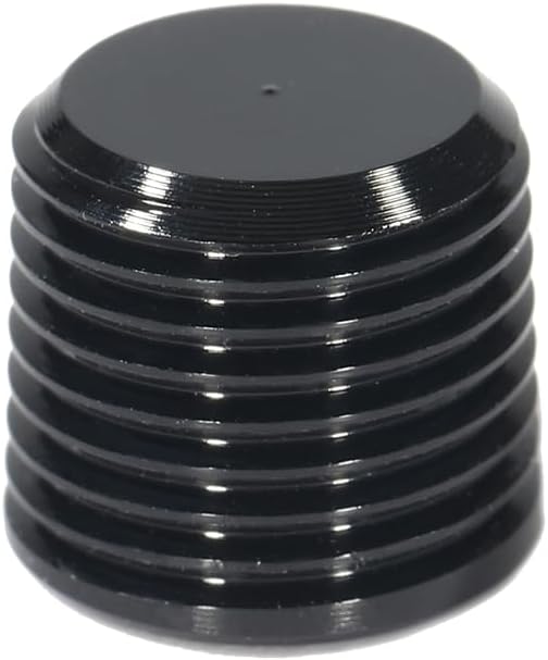 1/8 NPT Male Thread Allen Head Socket Pipe Plug Fitting Aluminum Black（2pcs）