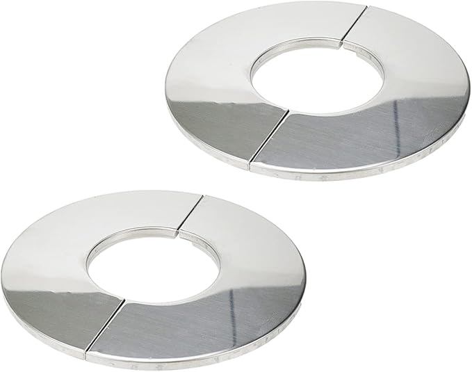 Wall Split Flange, Stainless Steel Round Escutcheon Plate for 2.4"/61mm Diameter Pipe, Pack of 2