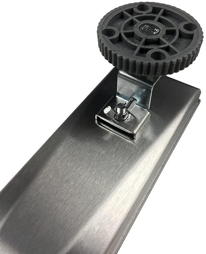 Neodrain 40-Inch Linear Shower Drain with Removable Quadrato Pattern Grate,Brushed 304 Stainless Steel Rectangle Shower Floor Drain, Linear Drain with Leveling Feet,Hair Strainer