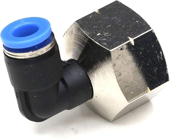CEKER 6MM Female Push to Connect Fittings 90 Degree Elbow Push Fittings Air Fittings, PL 6mm Tubing Od x 1/2" Npt Female Thread Pneumatic Push Connectors Quick Connect Tube Fittings 10Packs
