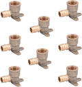 LD Valve-Pex A Fitting 1/2"ProPEX x 1/2"FPT Brass Elbow with Drop Ear for Pex-A Pipe System, F1960 Brass Cold Expansion Transition Fittings PPEX to FPT Thread Drop Ear Elbow (8-Pack)