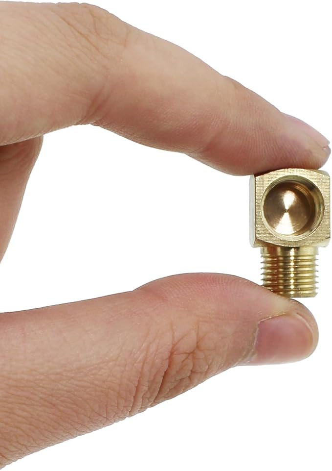 4PCS 90 Degree Street Elbow Brass Pipe Fitting 1/8 Inch NPT Female to 1/8 Inch NPT Male Elbow Fitting for Gas and Refrigeration and Hydraulic Application