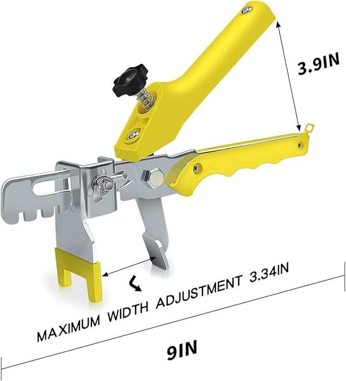 DGSL Tile Leveling System with Tile Plier - 300-Piece Tile Spacers Clips and 100-Piece Reusable Wedges - Tile Tools Set for Stone Installation (1/16 Inch Tile Spacers)