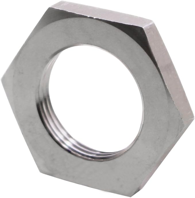 DERNORD Cast Pipe Fitting Stainless Steel 304 Hex Locknut 3/4 Inch NPT Female (Pack of 2)