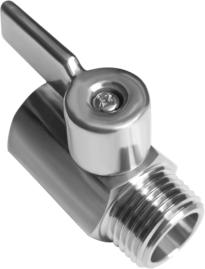 Beduan Mini Ball Valve Stainless Steel(316) 1/2" NPT Male x NPT Female Mini Ball Shutoff Valve (Pack of 2)