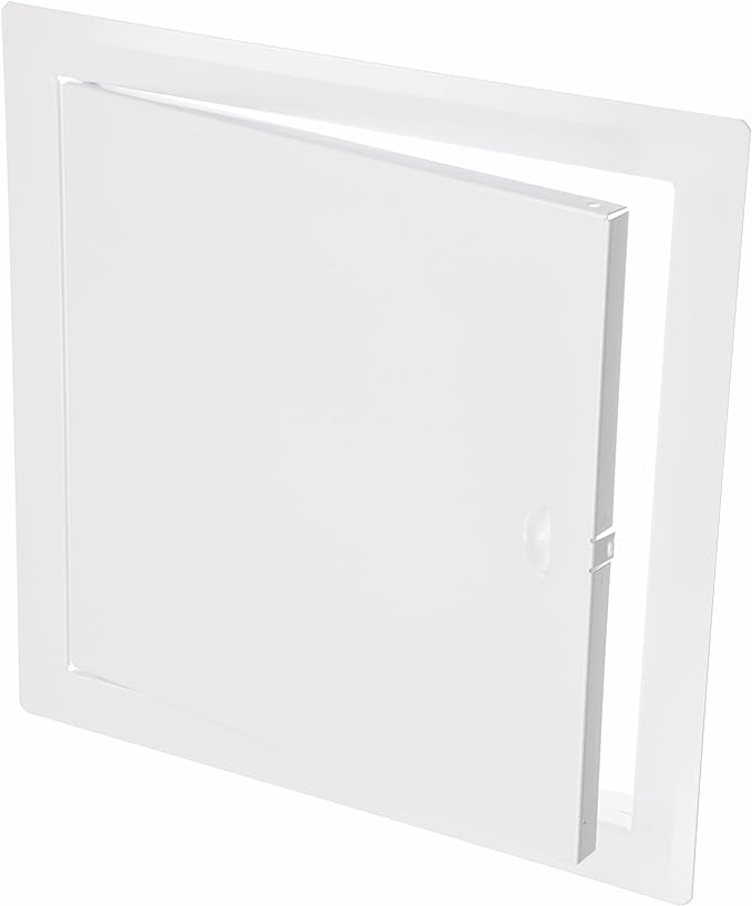 12" x 12" White Metal Access Panel. Service Shaft Door Panel. Plumbing, Electricity, Heating, Alarm Wall Access Panel for Drywall. Bathroom Services Access Hole Cover.