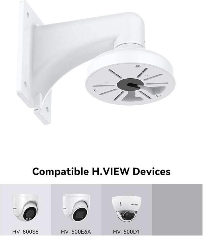 Universal CCTV Security Camera Mount Bracket, Pure Aluminum Alloy Outdoor&Indoor Wall Mount L-Type Bracket Only for CCTV Security Dome Camera Mounting, Weatherproof