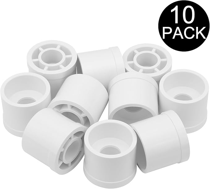 10Pack 1-1/2"x 1/2" PVC DWV Reducing Bush Adapter Pipe Fitting SCH40 PVC Reducer Bushing (Socket x Socket) PVC Pipe Reducing Bushing Fitting for Home Sewer Plumbing