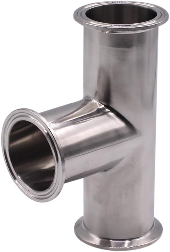 DERNORD Clamp Tee 3 Way Stainless Steel 304 Sanitary Fitting Fits 2" Tri-clamp, 51mm Pipe OD