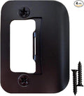 Gator Door Strike Plate with Screws, – 2-1/4" by 1-3/4" Universal Latch Restorer Alloy Steel Lock Hardware for Interior and Exterior Doors, Replacement Door Latch Plate | Oil Rubbed Bronze 4-Pack