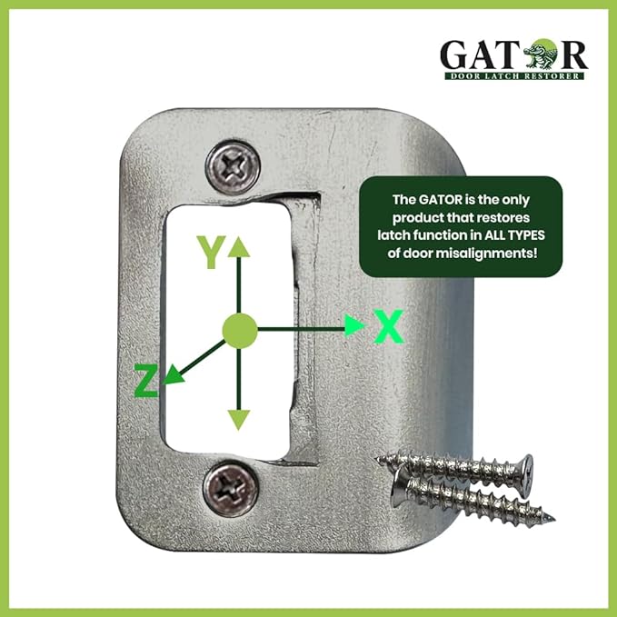 4-Pack Gator Door Latch Restorer - Strike Plate (Satin Nickel)