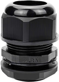 XHF 20 Pcs 1" IP68 Strain Relief Nylon Cord Grip Waterproof NPT Cable Glands Adjustable UL Listed and RoHS Compliant(Black)