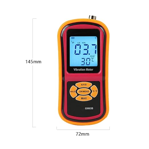 Vibration Meter,LCD Display Vibration Analysis Meter Detect Defects in Motors, Fans, Pumps, Compressors and Machine Tools