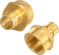 2 Pack Pex-A Brass Expansion to Female Thread Adapter, 3/4 Inch PEX-A to 1 Inch Female NPT,Zero-Lead Brass NSF/ANSI 61 NSF 372 Certificate, ASTM F1960 Certified