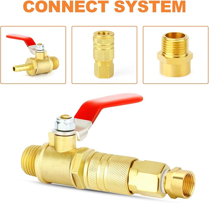 GASHER 2Pcs 3/4" G Thread Female × 3/4" NPT Thread Male Brass Pipe Fitting Adapter, G to NPT Adapter