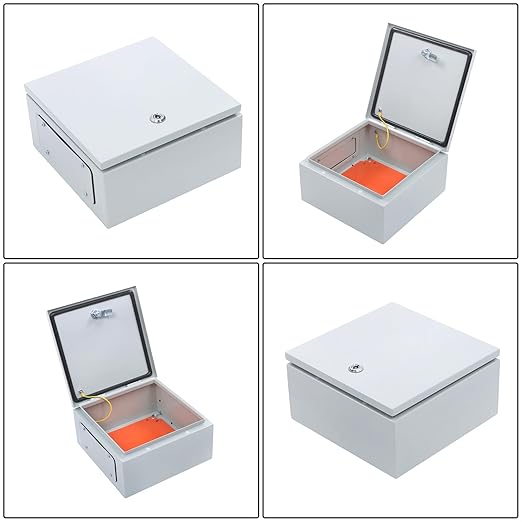 findmall Electrical Enclosure Box,12" x 12" x 6" Heavy-Duty Carbon Steel Junction Box NEMA 4X, for A Variety of Outdoor/Indoor Use