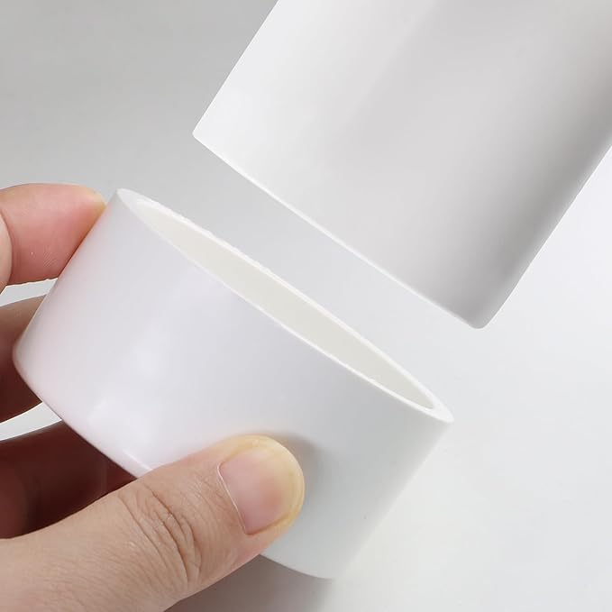 SCH40 PVC Cap 2 Inch - Fit Standard 2" SCH40 PVC Pipes (OD Approx. 2.375"), Zernmiarder Furniture Grade Pipe Caps, White Pipe Cover Fittings for Plumbing, DIY, Garden & Furniture - 12 Pcs
