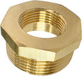 1-1/4" NPT Male x 3/4" NPT Female Brass Reducer Hex Bushing Threaded Pipe Fitting Reducing Adapter Pack of 1
