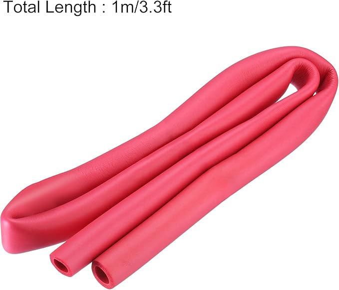 uxcell Foam Tubing for Handle Grip Support, Pipe Insulation, 14mm(9/16") ID 22mm OD 1m Length Red