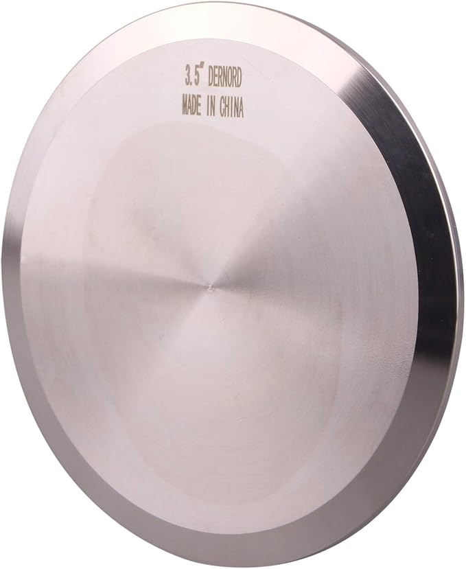 DERNORD Stainless Steel 304 Sanitary Fitting Clamp End Cap fits Tri-Clamp Ferrule Flange (3.5" (89mm) Tube OD)
