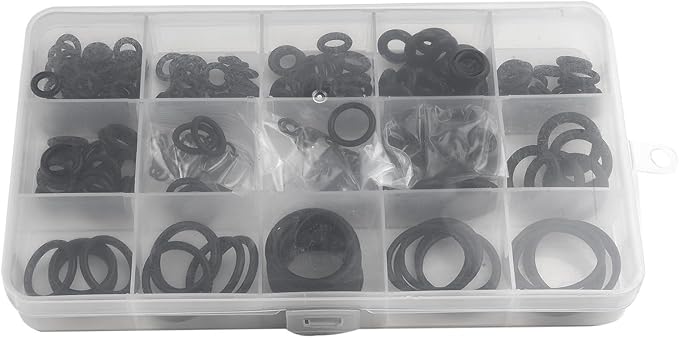 300Pcs Rubber O-Ring Assortment Kit Automotive Gasket Seal Washer Assortment for Plumbing, Faucet, Mechanic, Repairs, Air Connections