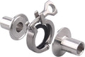 DERNORD 2 Pcs Sanitary Female Threaded Ferrule Pipe Fittings + SUS304 Tri-clamp (Tri-clover Clamp) + FKM Gasket (Female Threaded Pipe Size:1/2 Inch DN15)