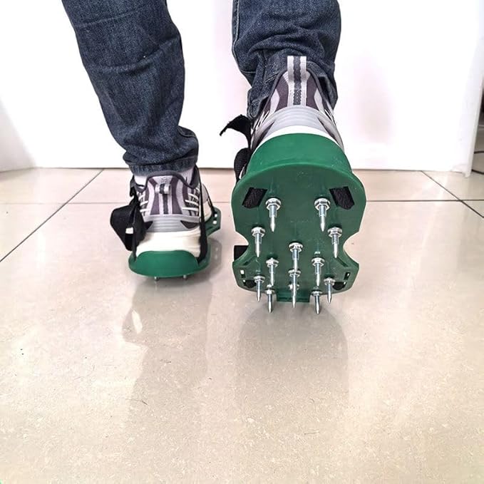 9 Inch Screed Spiked Roller Self Leveling Concrete Roller Epoxy Roller Spike Shoes for Epoxy Flooring Cement Floor Leveling Tools Screed Compound Roller
