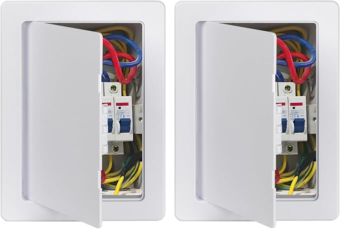 Donext Access Plumbing Panel for Drywall Ceiling, 6x9 in 2 PC Plastic Access Door, Wall Hole Cover Plate for Plumbing & Electrical & Wiring, White